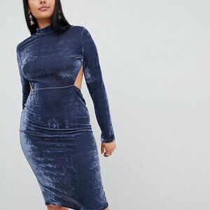 PrettyLittleThing High Neck Open Back Dress‎ Sz 14